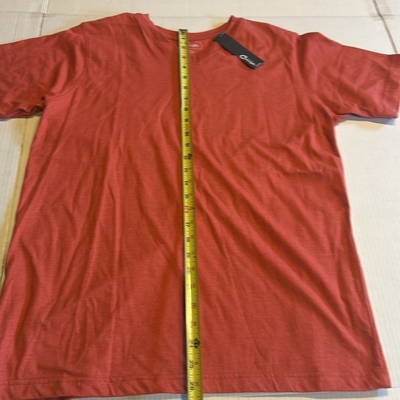 NWT Grey Matter Concepts orange salmon color T-shirt with neck 60% cotton - Picture 3 of 7